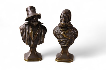 PAIR OF SMALL FRENCH CABINET FIGURES