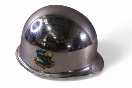 U.S. CHROME PLATED MILITARY HELMET