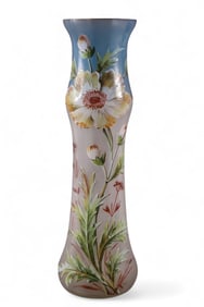 ENAMEL ART GLASS VASE