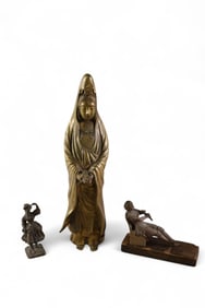 3 SMALL CABINET FIGURES