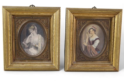 PAIR OF COLORED ENGRAVINGS