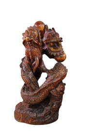 LARGE JAPANESE WOOD CARVING