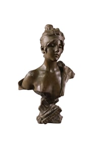 BRONZE LADY BUST