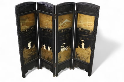 4 PANEL ASIAN SCREEN