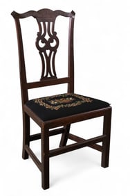 NEEDLEPOINT SIDE CHAIR