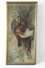 1920'S BIRD STILL LIFE PAINTING