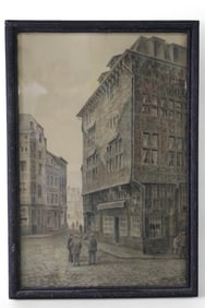 LARGE STREET SCENE DRAWING