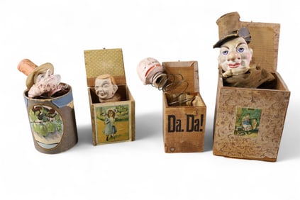 4 1800'S JACK IN THE BOXES