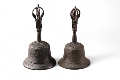 PAIR OF BUDDHIST BELLS