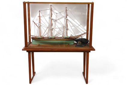 LARGE SHIP'S MODEL ON STAND