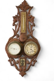 VICTORIAN BAROMETER CLOCK