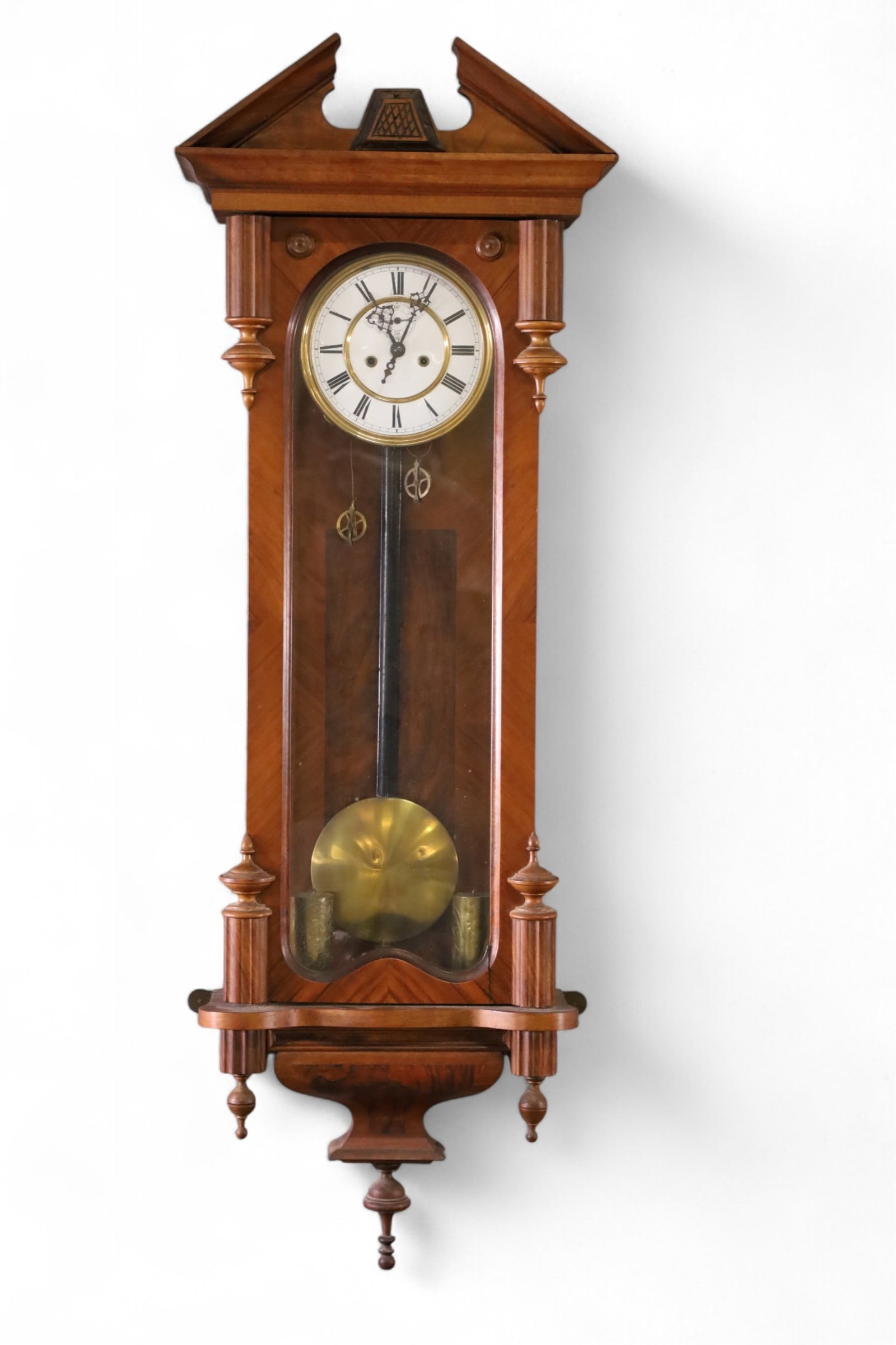 VICTORIAN 2 WEIGHT REGULATOR WALL CLOCK (1 of 3)