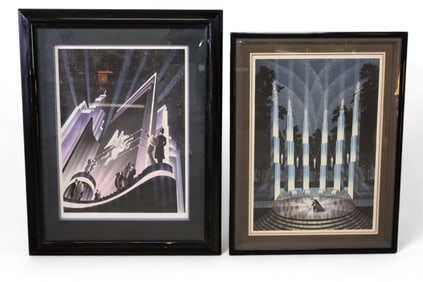 2 ROBERT HOPPE FRAMED LITHOGRAPHS