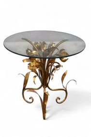 FLORAL GILT SIDE TABLE