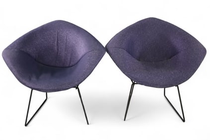 PAIR OF BERTOIA DIAMOND LOUNGE CHAIRS