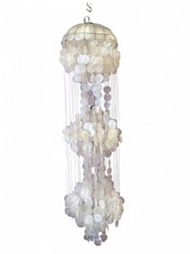 MID CENTURY MODERN SHELL CHANDELIER