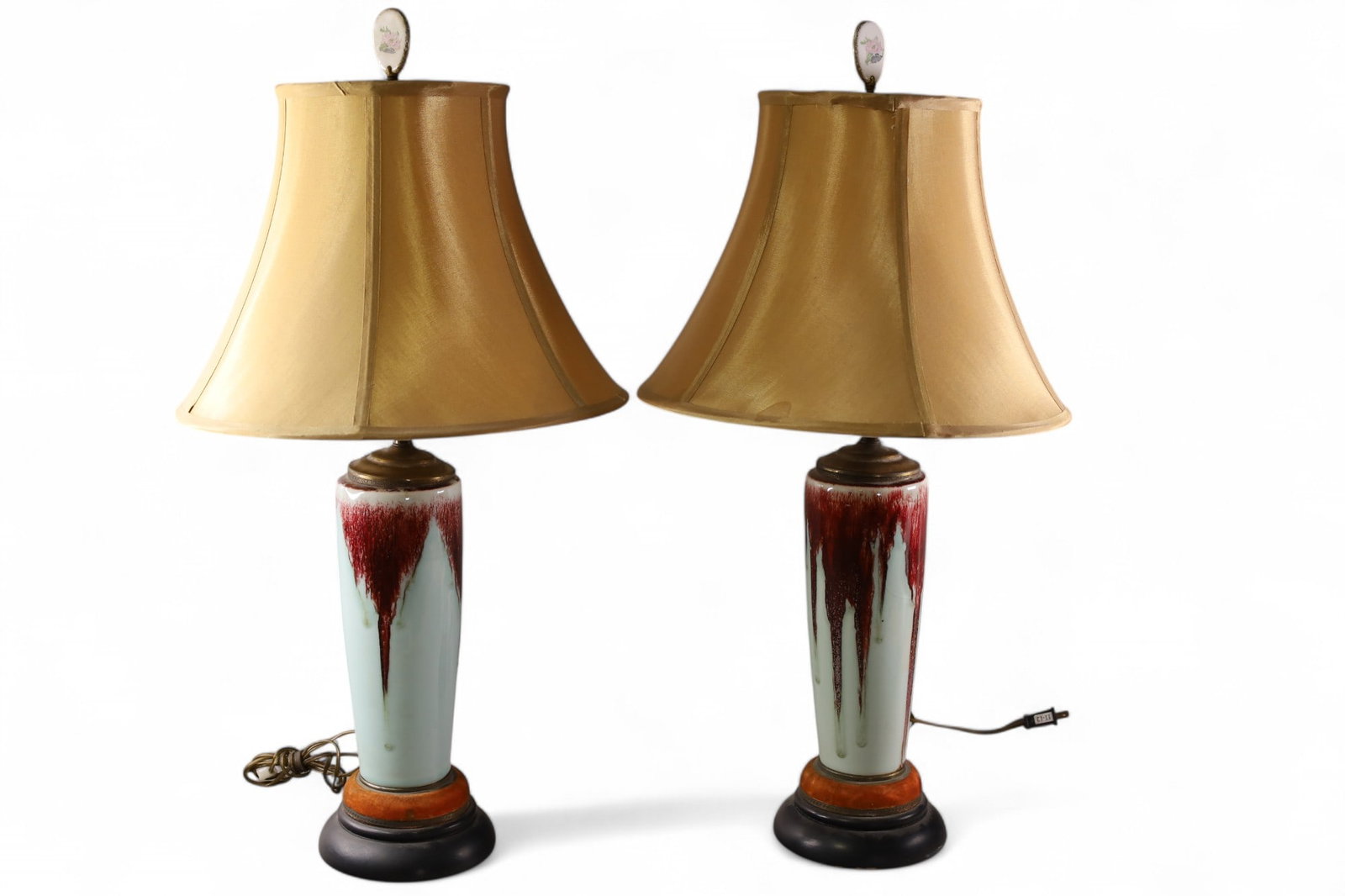 PAIR OF POTTERY LAMPS (AS IS) (1 of 4)