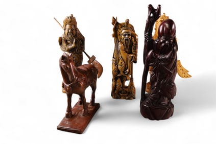 5 ASIAN WOOD CARVINGS