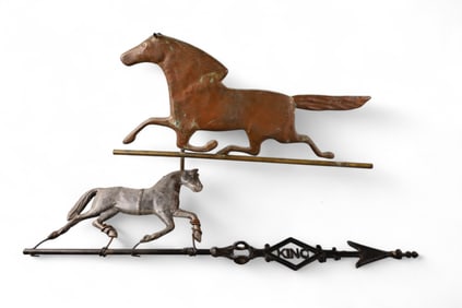 2 ANTIQUE WEATHERVANE TOPS