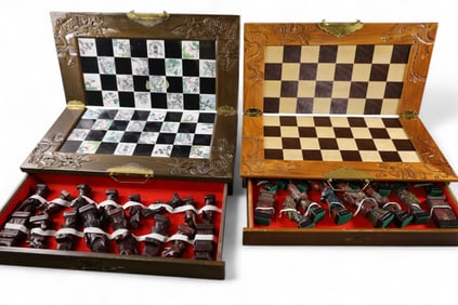 2 CHINESE CHESS GAME SETS