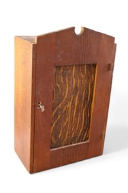 ANTIQUE OAK HANGING CABINET