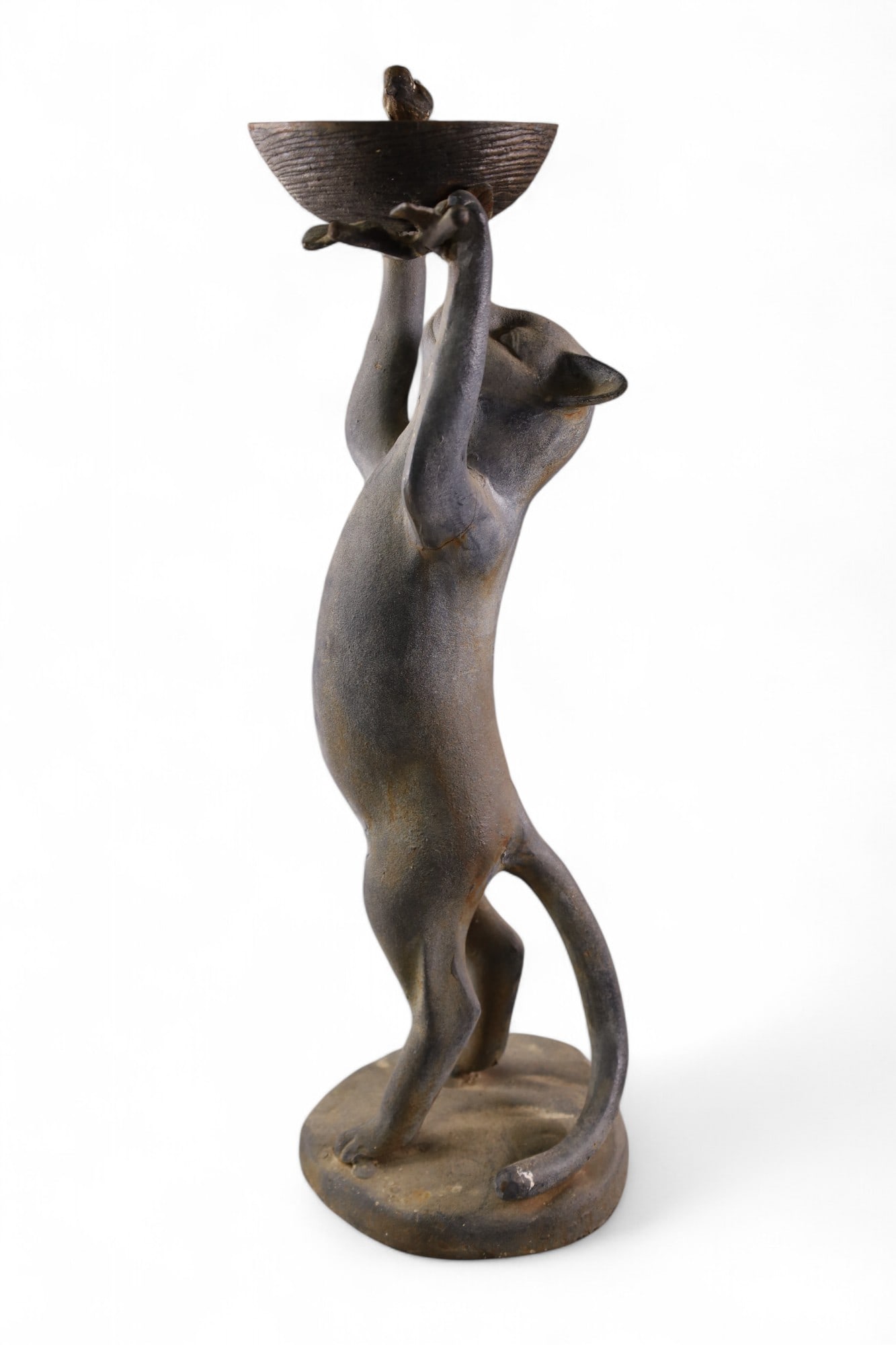 CAST IRON CAT STATUE (1 of 2)