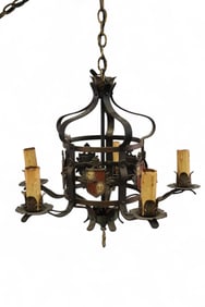 1920'S SPANISH IRON CHANDELIER