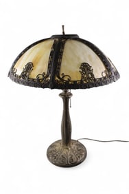 SLAG GLASS TABLE LAMP