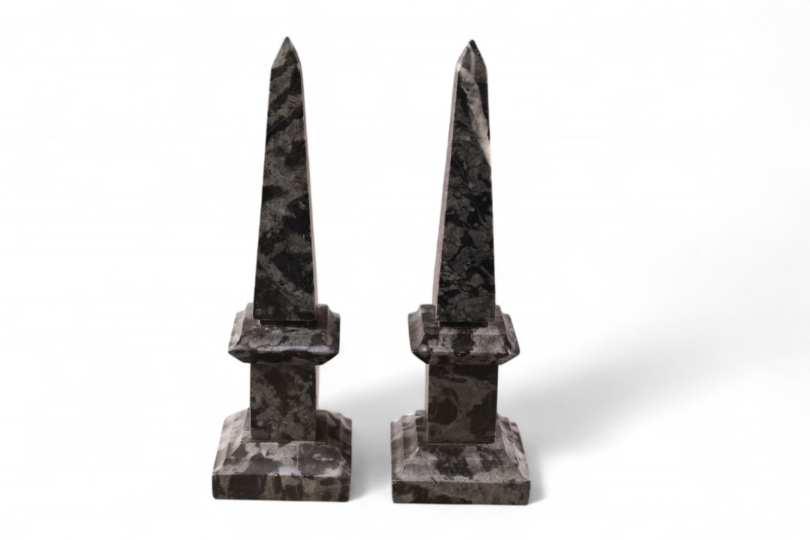 PAIR OF MARBLE OBELISKS (1 of 2)