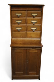 ANTIQUE OAK YAWMAN & ERBE FILE CABINET