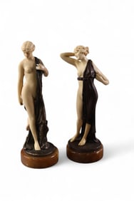 PAIR OF F. PRIESS FIGURES