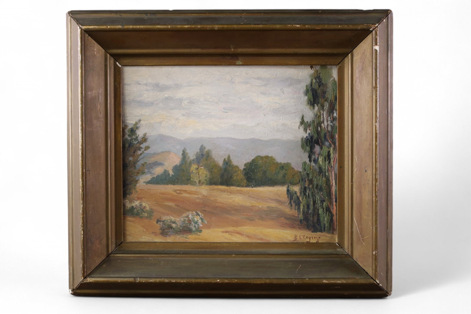 CALIFORNIA LANDSCAPE PAINTING: SIGNED MARGARET ROGERS, CALIFORNIA LANDSCAPE PAINTING. 17" x 15"
