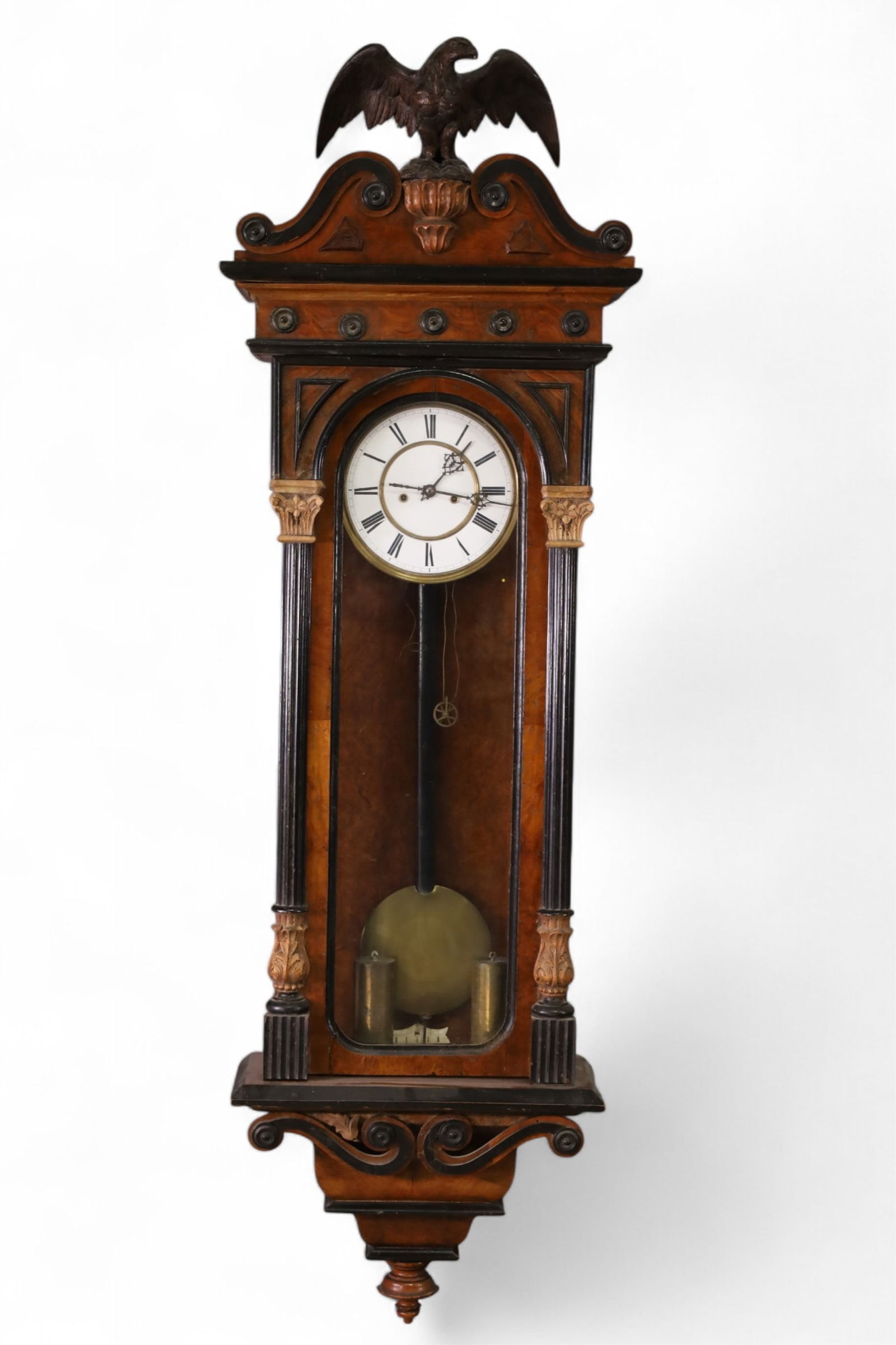 ALMOST 5 FOOT LONG VIC. REGULATOR WALL CLOCK (1 of 4)