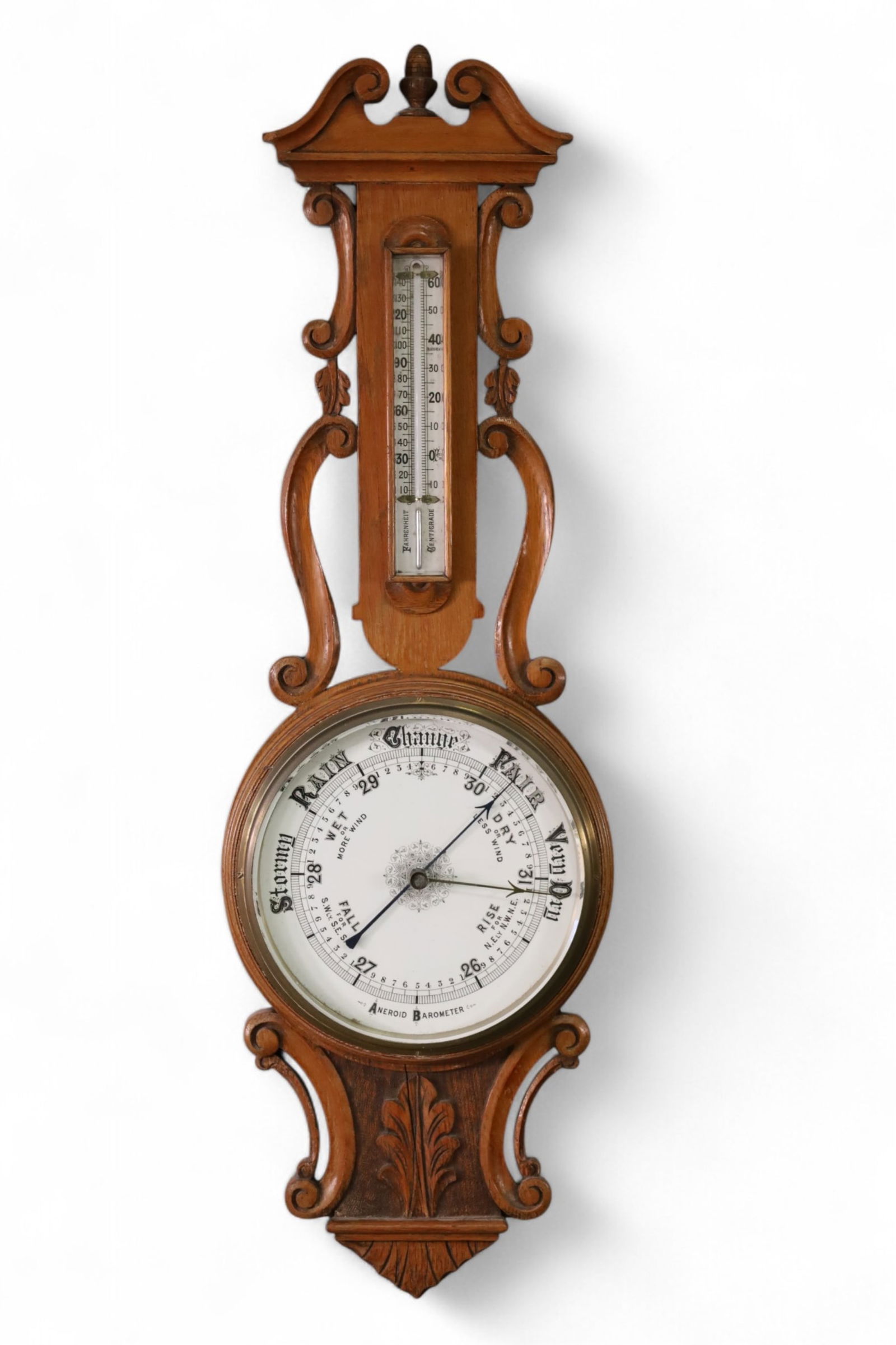 ANTIQUE CARVED BAROMETER (1 of 3)