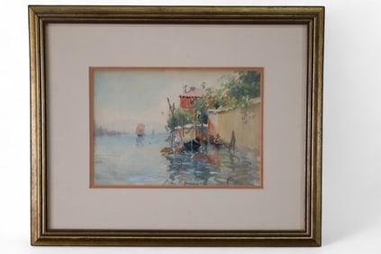 1907 SEASCAPE WATERCOLOR