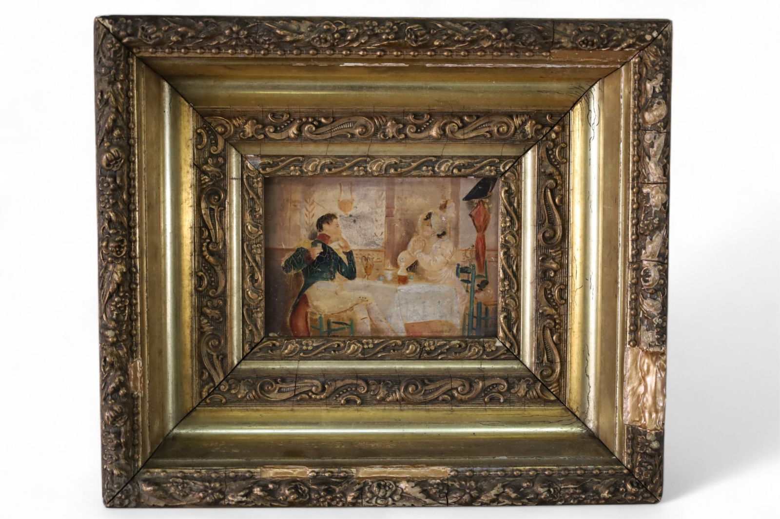 SMALL ANTIQUE OIL PAINTING (1 of 2)