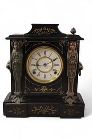 1900'S METAL MANTLE CLOCK