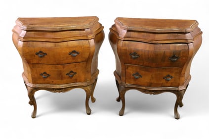 PAIR OF ANTIQUE ITALIAN BOMBAY SIDE TABLES
