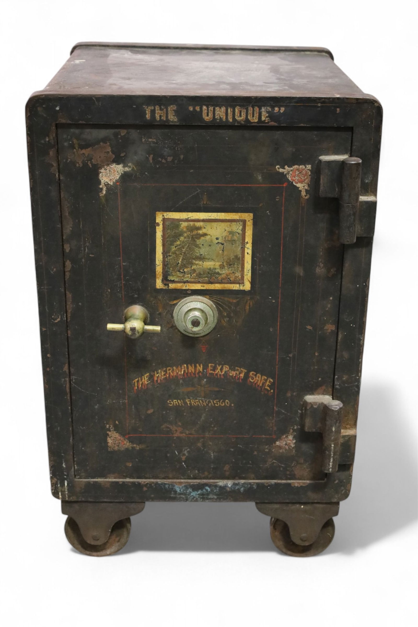 SMALL ANTIQUE SAN FRANCISCO SAFE (1 of 4)