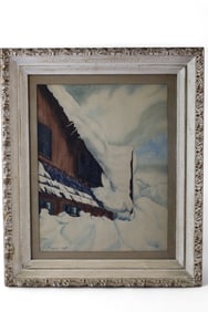 WINTER SCENE WATERCOLOR