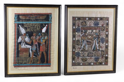 PAIR OF EGYPTIAN REVIVAL WALL HANGING