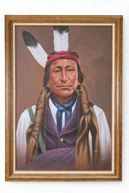 NATIVE AMERICAN PORTRAIT PAINTING