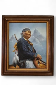 NATIVE AMERICAN CHIEF PAINTING