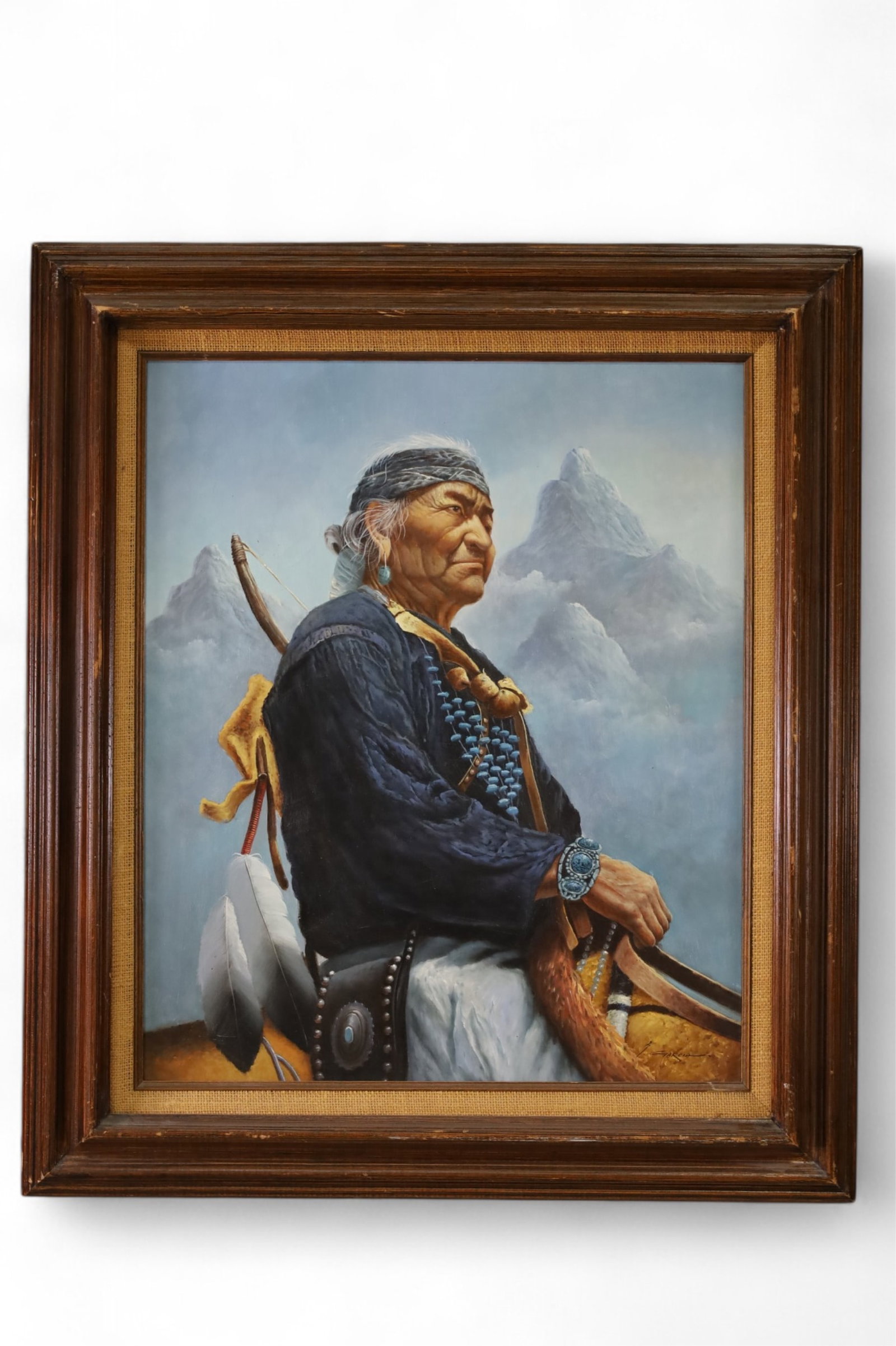 NATIVE AMERICAN CHIEF PAINTING (1 of 2)