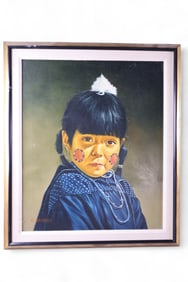 NATIVE AMERICAN PORTRAIT PAINTING