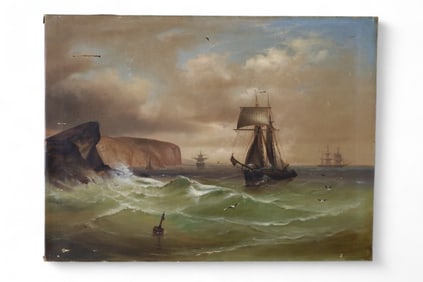 SHIPS AT SEA PAINTING