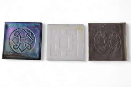 3 ART GLASS TILES