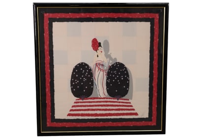 FRAMED ERTE SILK SCARF