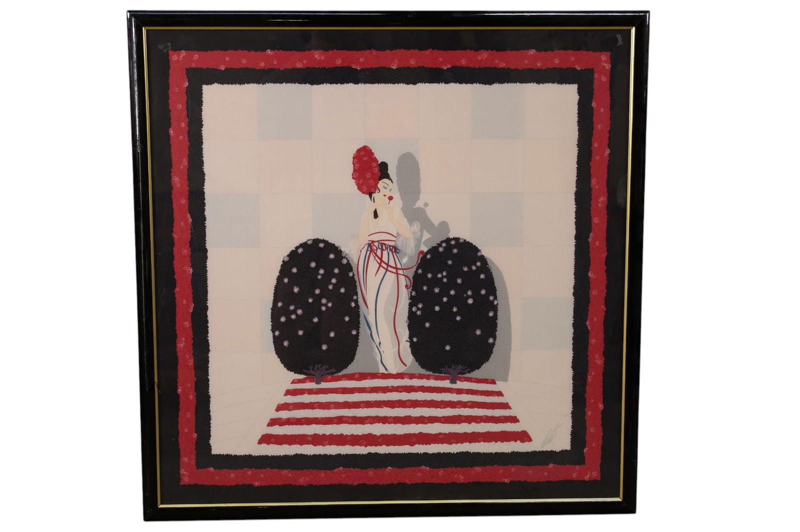 FRAMED ERTE SILK SCARF (1 of 2)