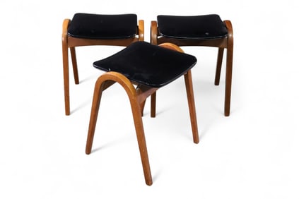 SET OF MCM STACKING STOOLS